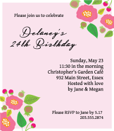 Floral Birthday Invitation